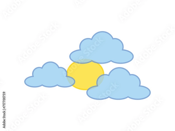 Obraz Cloud thunderbolt icon vector illustration design template. Weather forecast symbol.