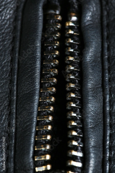 Obraz Zipper on clothes close up