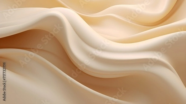 Fototapeta Beige fluid flowing forms light background. Artistic design