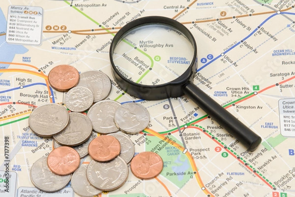 Fototapeta travel with map