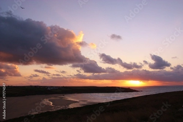Obraz Sunset in Newquay, Cornwall
