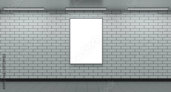 Obraz 地下鉄のB0ポスターモックアップ