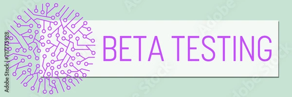 Obraz Beta Testing Circuit Purple Circular Turquoise Box Text 