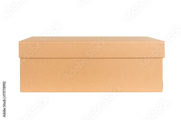 Obraz Closed shipping cardboard box isolated