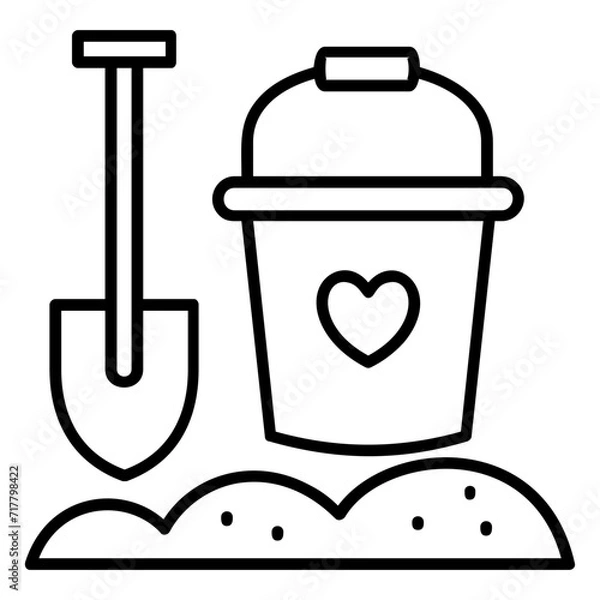 Obraz Sand line icon Illustration vector grapic