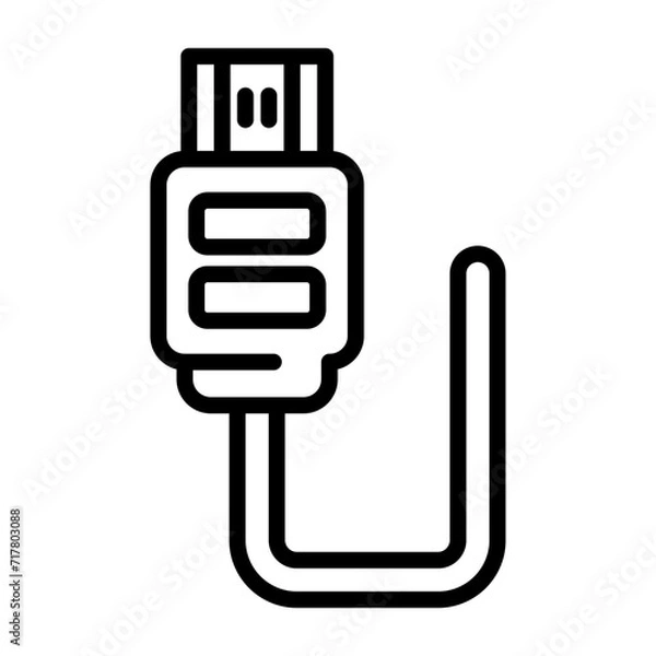 Fototapeta Hdmi Vector Icon