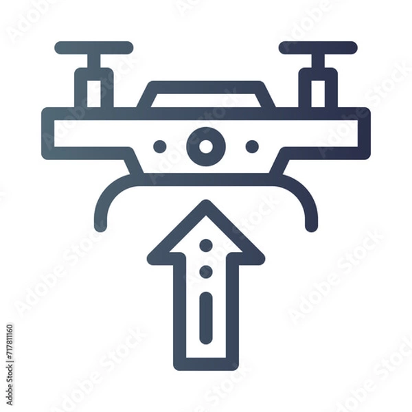 Fototapeta drone gradient icon
