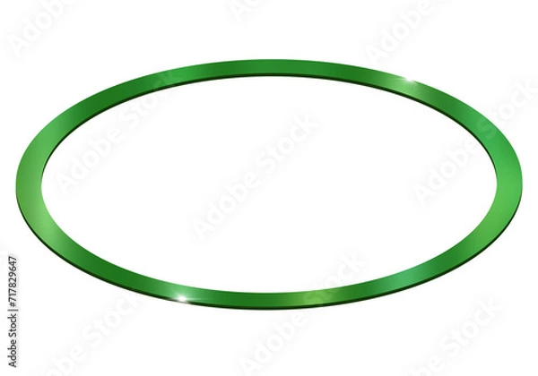 Obraz Shiny Green Halo Isolated on White