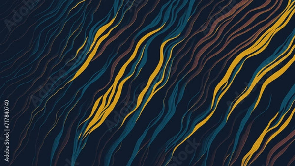 Obraz Waves pattern on multicolored background