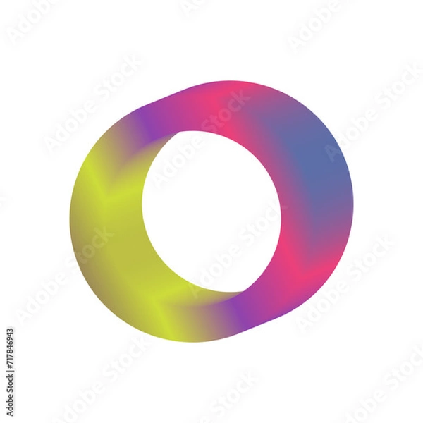 Fototapeta An abstract cut out transparent futuristic gradient streak design element.