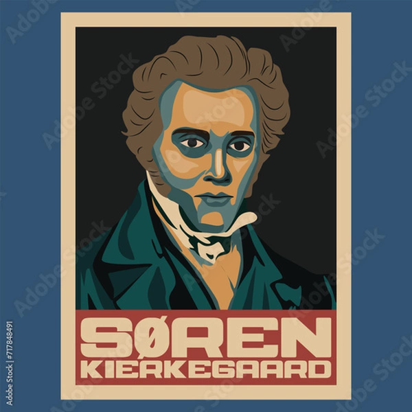 Obraz Søren Kierkegaard Poster Drawing