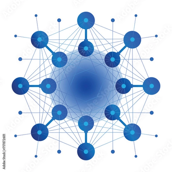 Fototapeta social network connection global data