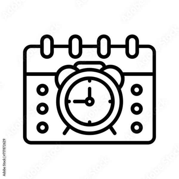 Obraz Schedule line icon Illustration vector grapic