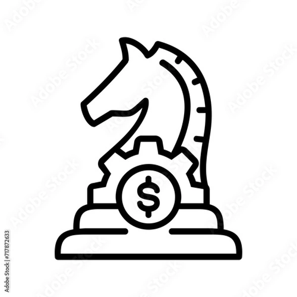 Obraz Strategy line icon Illustration vector grapic