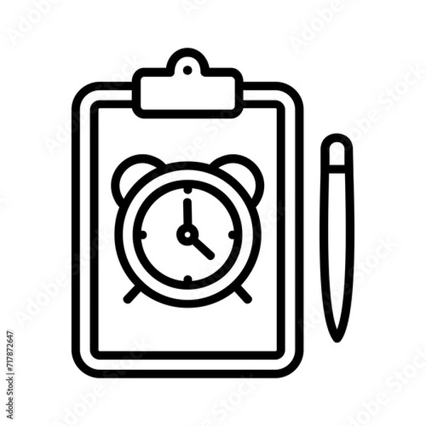 Obraz Planning line icon Illustration vector grapic