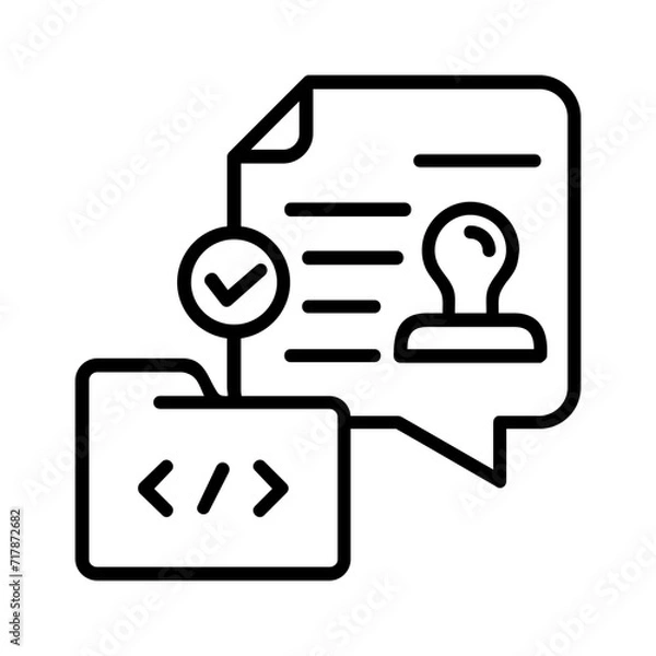 Obraz File line icon Illustration vector grapic