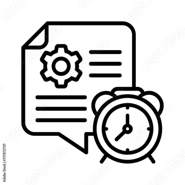 Obraz Deadline line icon Illustration vector grapic