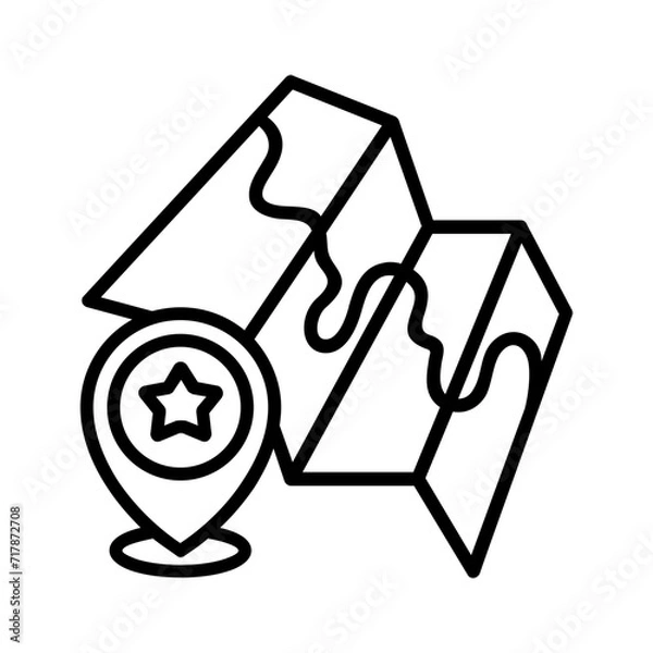 Obraz Location line  icon Illustration vector grapic