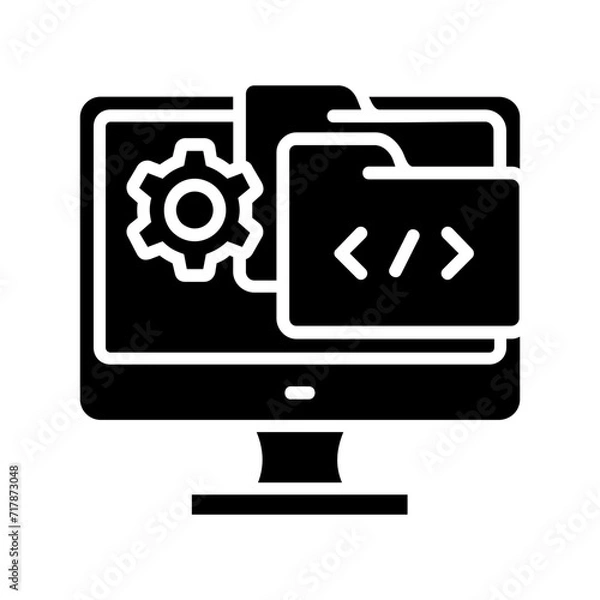 Obraz Computer glyph icon Illustration vector grapic