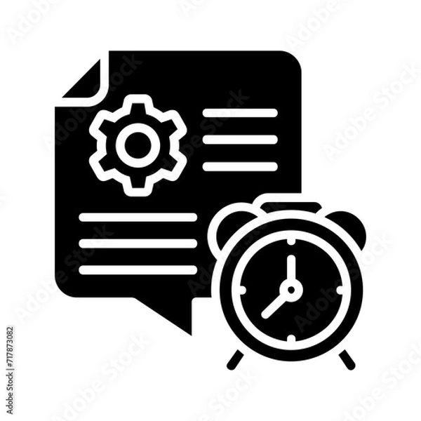 Obraz Deadline glyph icon Illustration vector grapic
