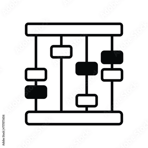 Obraz Abacus icon isolate white background vector stock illustration