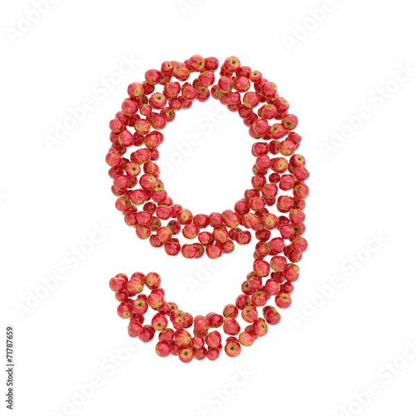 Fototapeta illustration of letters from apples