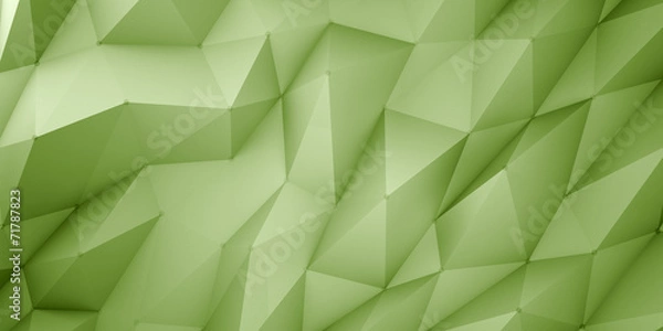 Obraz 3D green polygonal background with dots