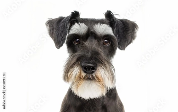 Obraz Miniature Schnauzer isolated on white background
