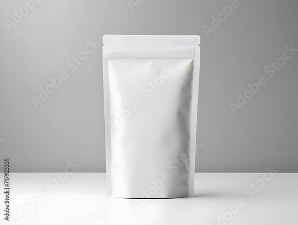 Obraz 3D blank Coffee Pouch mockup with isolated background