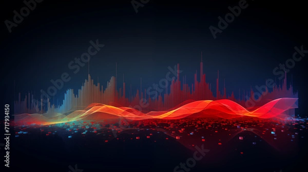 Fototapeta abstract sound background, colorful