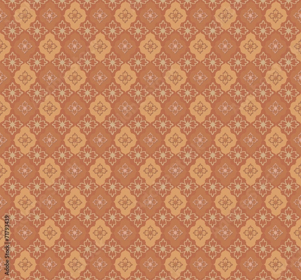 Obraz Geometric pattern. Tiled texture. Floral seamless background.