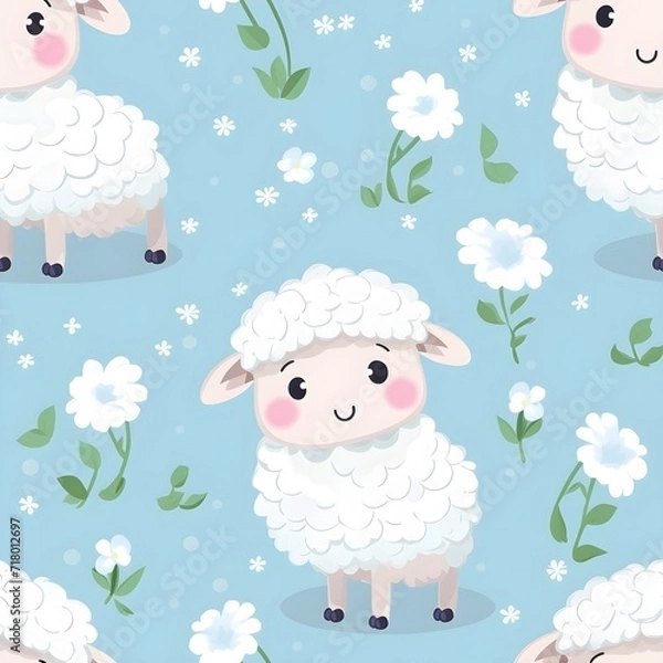 Fototapeta pattern with sheep
