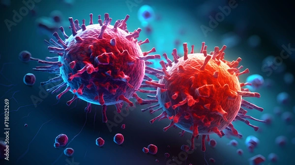 Fototapeta Nervous system, brain central nervous cells, neuroscience background