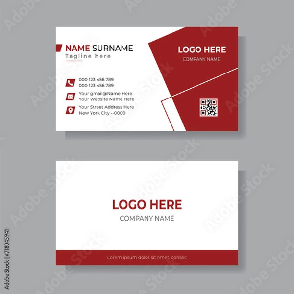 Obraz Modern Business Card Design- Creative and Clean Business Card Template.