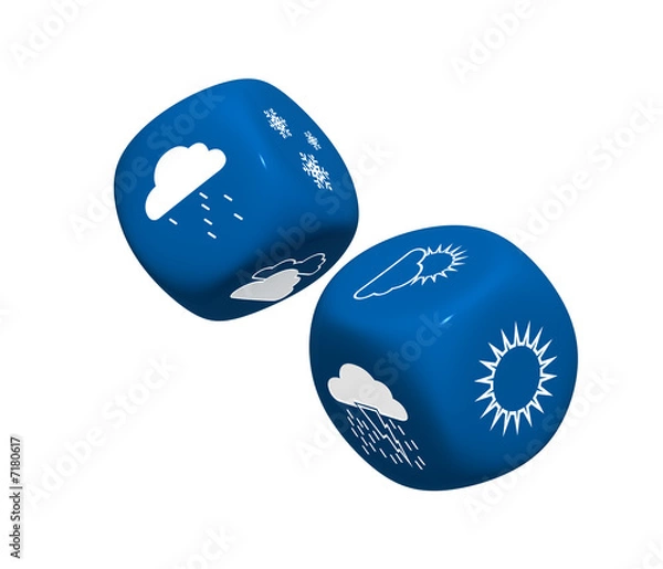 Obraz Playing bones with метео-symbols