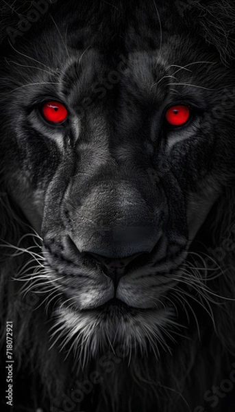 Obraz Red Black Lion
