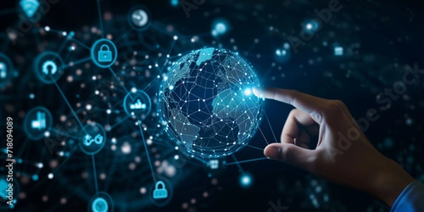 Fototapeta Interactive Digital Global Network