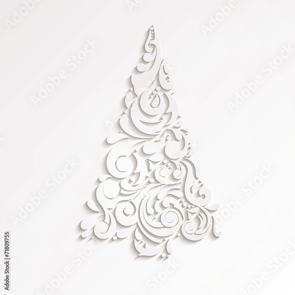 Obraz Vector Illustration of a Decorative Christmas Background