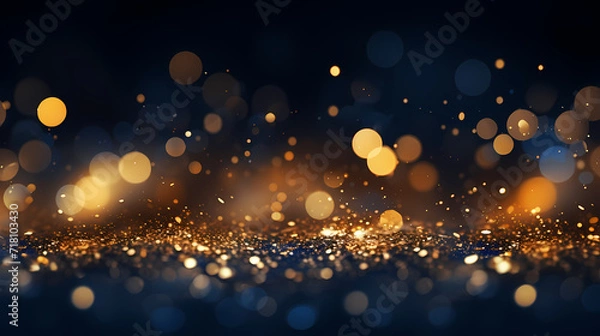 Fototapeta Abstract glitter lights background. Blurred bokeh effect