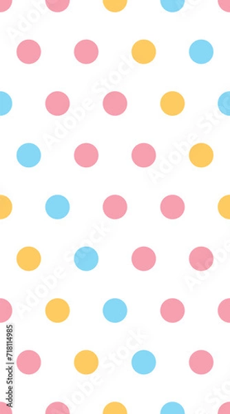 Obraz Baby textile seamless pattern. Geomteric sweet vector background. Wallpaper cover, scrappbooking paper or fabric cloth. Bright colorful childish geometry shape