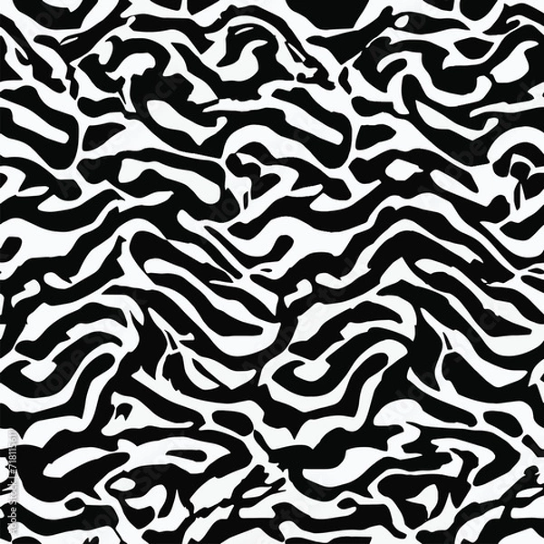 Obraz Abstract seamless animal pattern, Mammals Fur. print skins. Predators Camouflage. Cheetah Giraffe Zebra Leopard Tiger Jaguar. Printable Background. Vector illustration