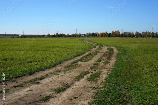 Obraz грунтовая дорога