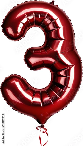 Fototapeta red balloon number 3