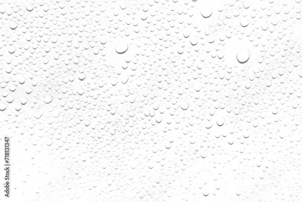 Obraz Water droplets on a gray background.