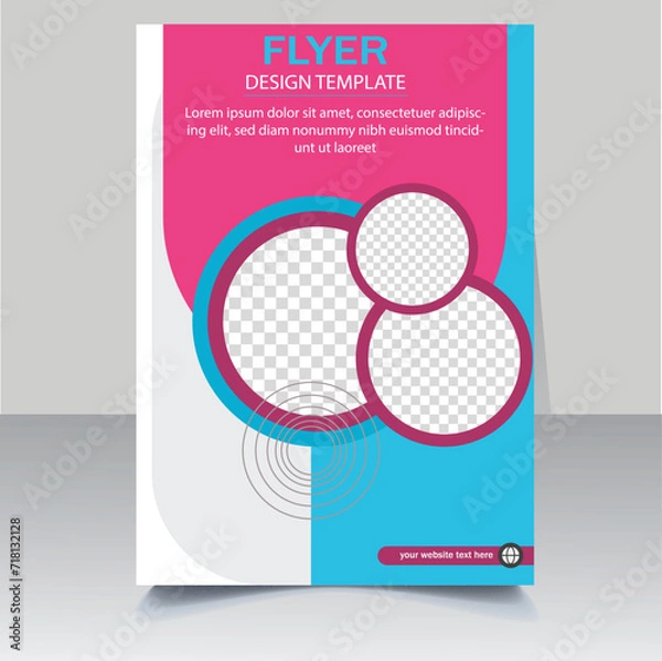 Obraz Annual report brochure layout design template. Vector Fashion brochure, flyer, magazine cover & poster template	
