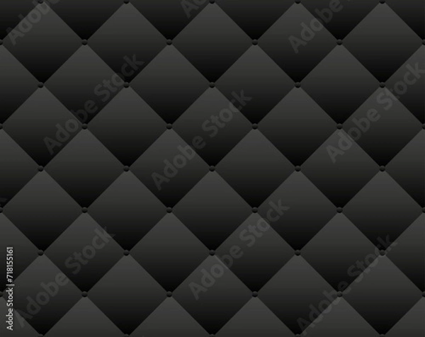 Obraz Upholstery black quilted  pattern