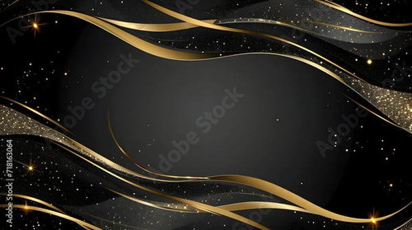 Fototapeta elegant black gold background, luxury background wallpaper