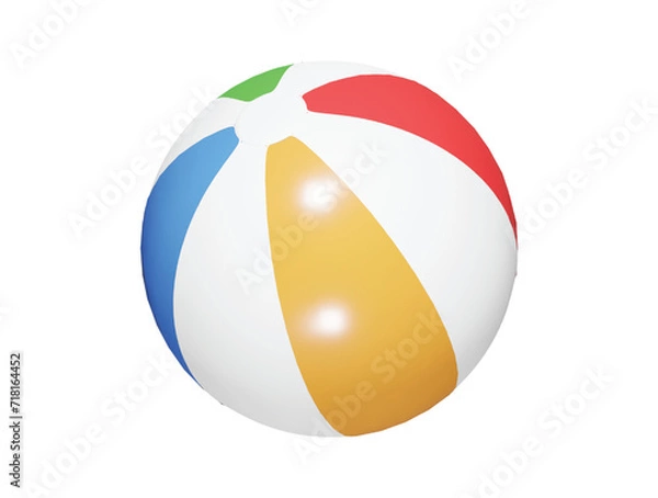 Fototapeta Beach ball icon 3d render illustration