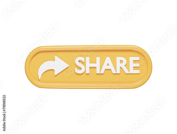 Fototapeta Shear icon 3d render illustration