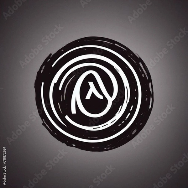 Obraz black and white spiral